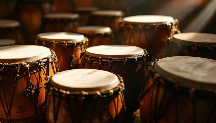 Photo of djembe drums