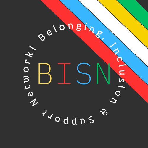 Logo for the Belonging, Inclusion and Support Network (BISN)